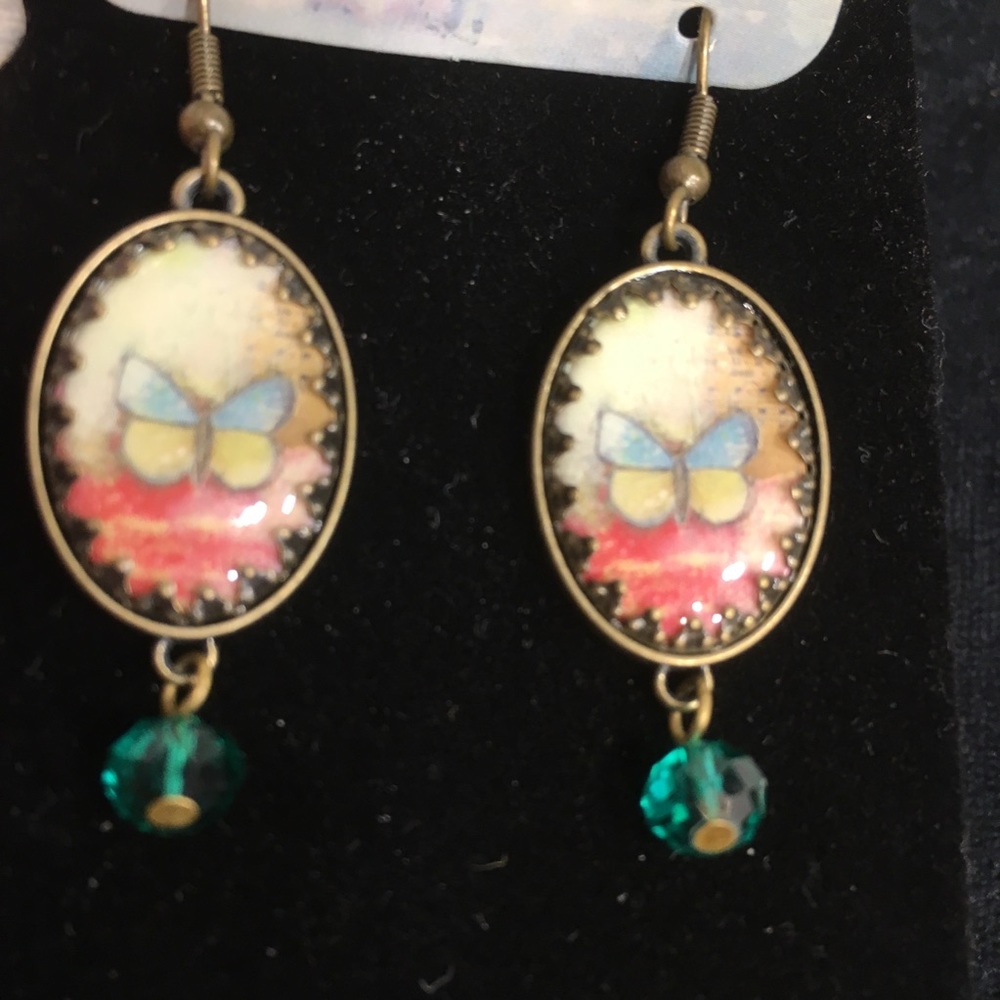 Butterfly Cabochon Earrings